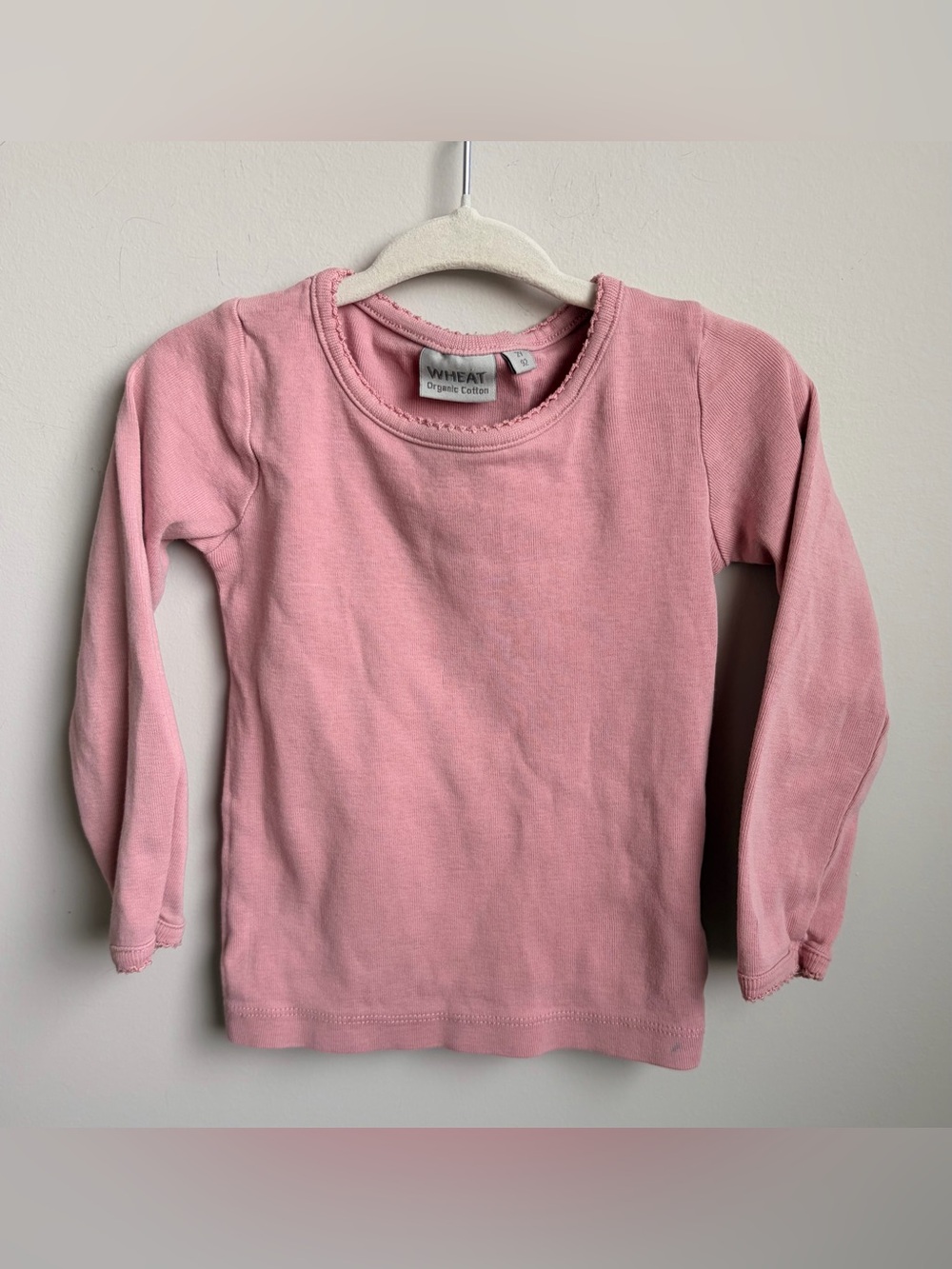 Wheat Kids Organic Cotton Long-Sleeve Shirt in Pink